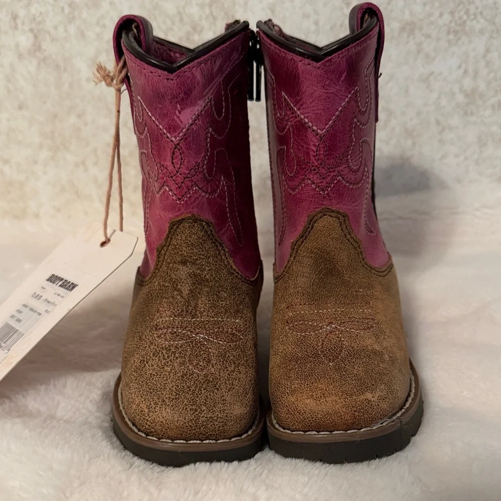 Shyanne Fuchsia and Brown Western Boots